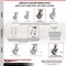 Service Caster 6 Inch Kingpinless Semi Steel Wheel Caster Brakes 2 Swivel Locks SCC, 4PK SCC-KP30S620-SSR-SLB-BSL-2-SLB-2 - alternate 2